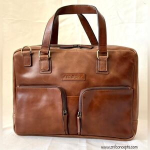 Tan Leather Laptop/Day Trip Bag